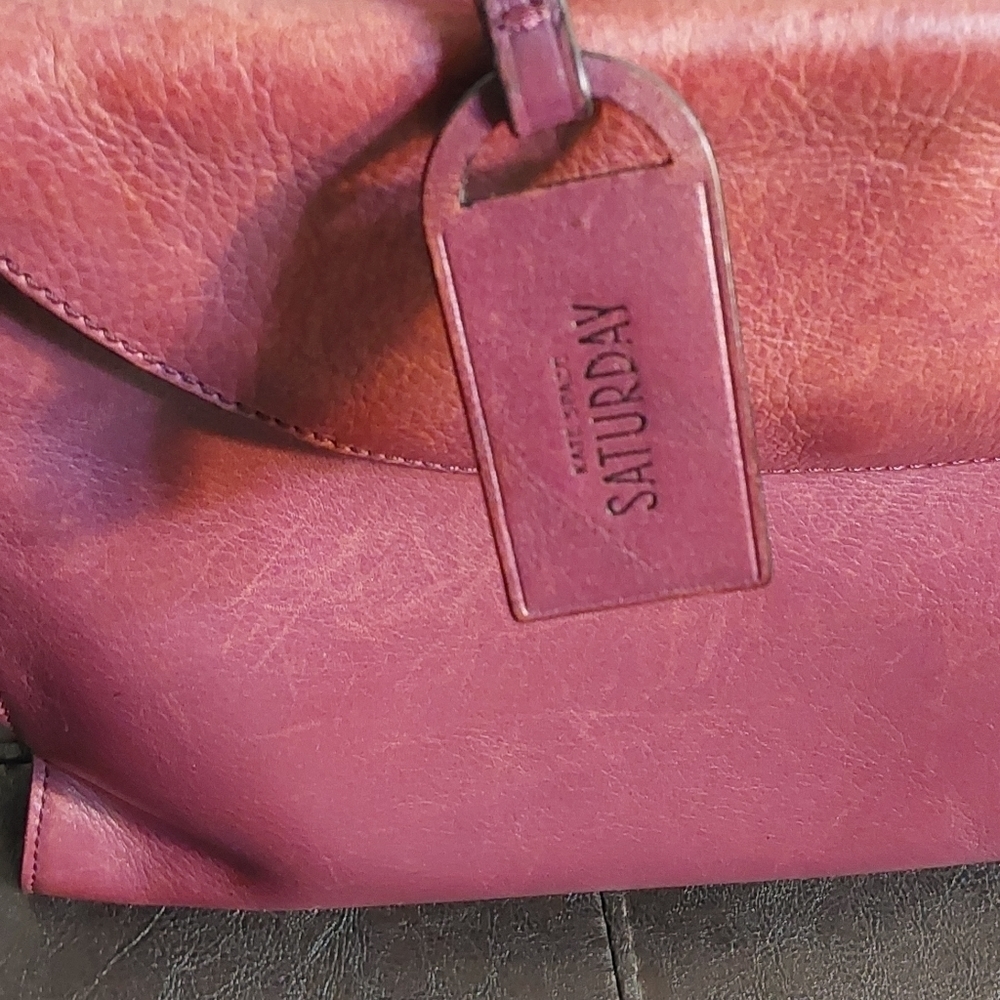 KATE SPADE‎ SATURDAY WEEKENDER MERLOT WINE LARGE SATCHEL BAG - Picture 8 of 16